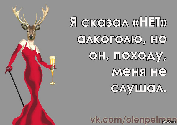 About willpower - Humor, Onliner, Joke, Joke, Deer, Alcohol, Strength of will, Onliner by, Deer