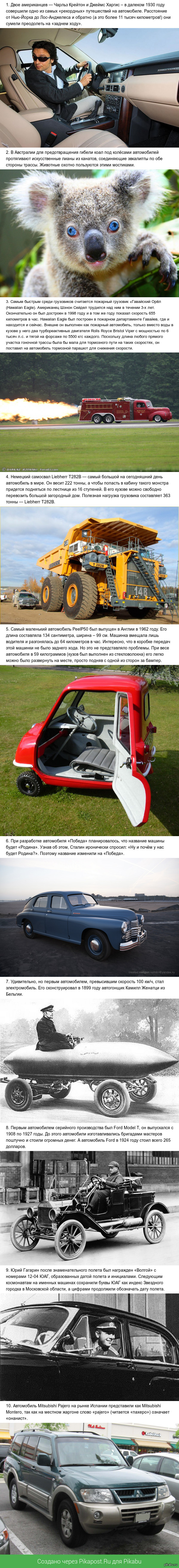 Факты об автомобилях