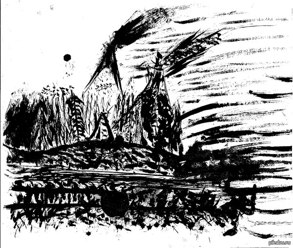 Акварель, маленький кусочек бумаги | Пикабу