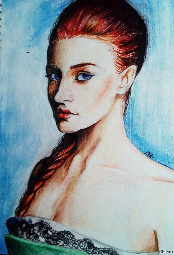 Sansa Stark - My, Game of Thrones, Sansa Stark, Art, Drawing