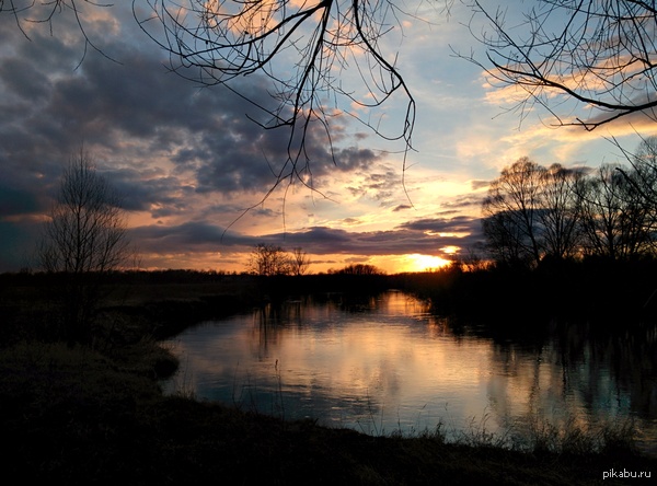 Just sunset - Sunset, My, Sky, River