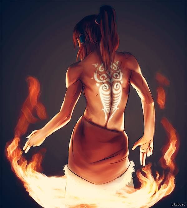 Korra in fire!