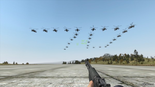 Парад в ARMA 2 - Игры, Парад, 70 лет, Вертолет, Arma 2, 9 мая, 9 мая - День Победы