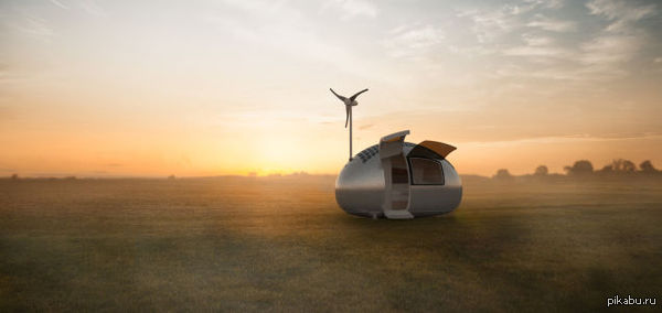Autonomous house. - Autonomy, House, Solar panels, Wind generator, The photo