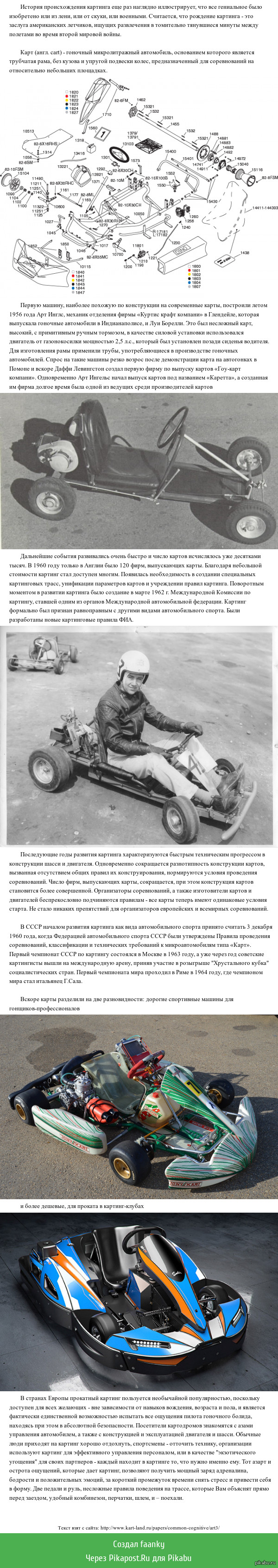 История возниковения картинга