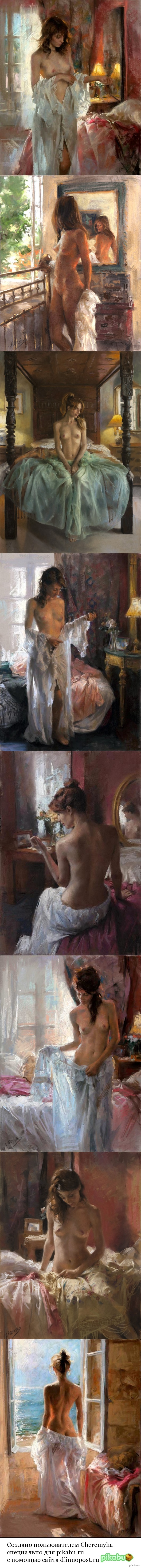 Paintings by Vicente Romero Redondo - NSFW, Painting, Artist, Girls, Portrait, beauty, Nobody reads tags, Longpost