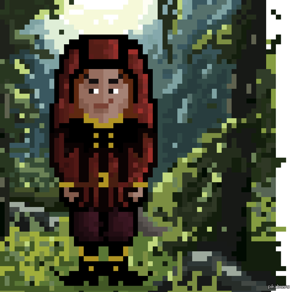 Мой первый пиксель арт, который уже летит в бездну ._.