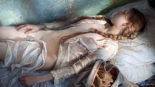 Sergei Marshennikov. Beauty and Tenderness - NSFW, Sergey Marshennikov, Painting, Girls, Not mine