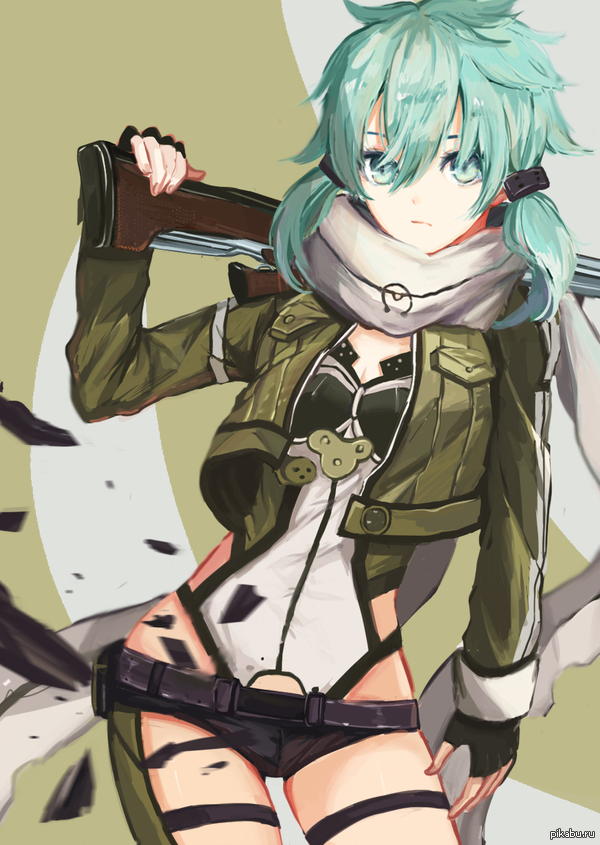 Sinon - Аниме, Арт, Anime Art, Sword Art Online