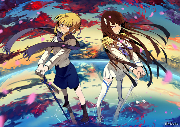 Saber and Satsuki Kiryuin 
