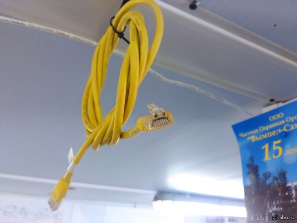 Работал на стройке инженером и у нас в бытовке был один член нашей команды - патч-корд Игорь, он был одиноким желтым паткордом в серверной..