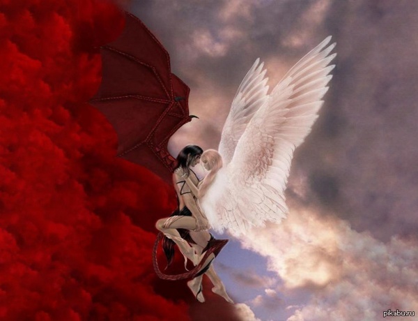 Ангел в танце с демоном персонажи. Ангел и демон. Влюбленные ангелы. Влюбленный ангел. Поцелуй ангела и демона.