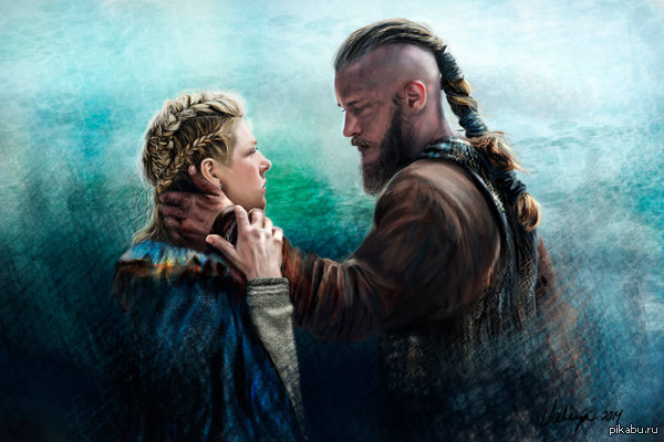 Ragnar and Lagertha. by russianval.
