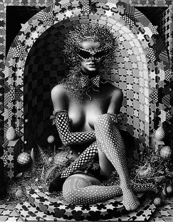 psychedelic - NSFW, , Black and white, Photo, Girls