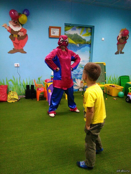 Spiderman is no longer the same! - My, Spiderman, Children's holiday, Bummer