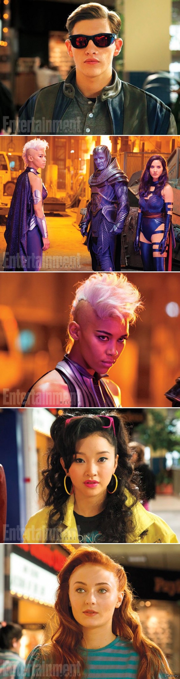 Первые кадры из фильма «Люди Икс: Апокалипсис» с новым актёрским составом.