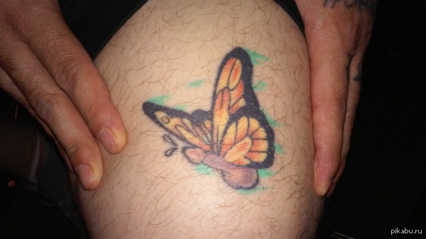 What a beautiful babo... wait a minute! - NSFW, Tattoo, Butterfly, Did not seem