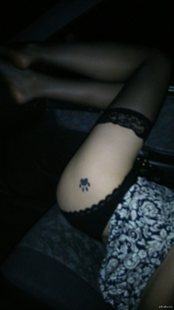 Friday mine - NSFW, My, Stockings, Tattoo, Strawberry, Friday