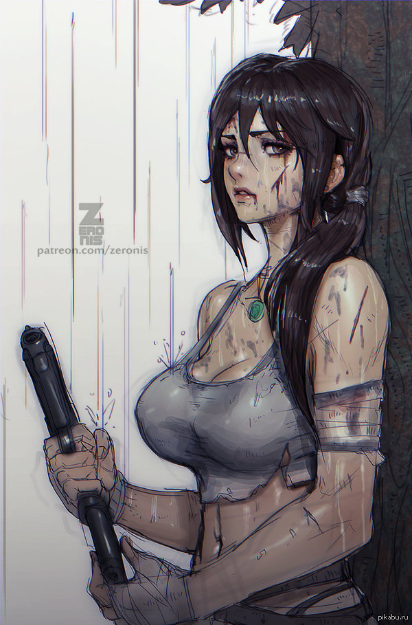 Lara Croft Sketch : Paul Kwon