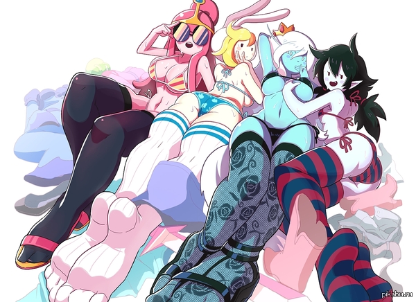 Adventure Time girls - NSFW, Adventure Time, Marceline, Marceline, Ice queen, Princess bubblegum, Fionna, 