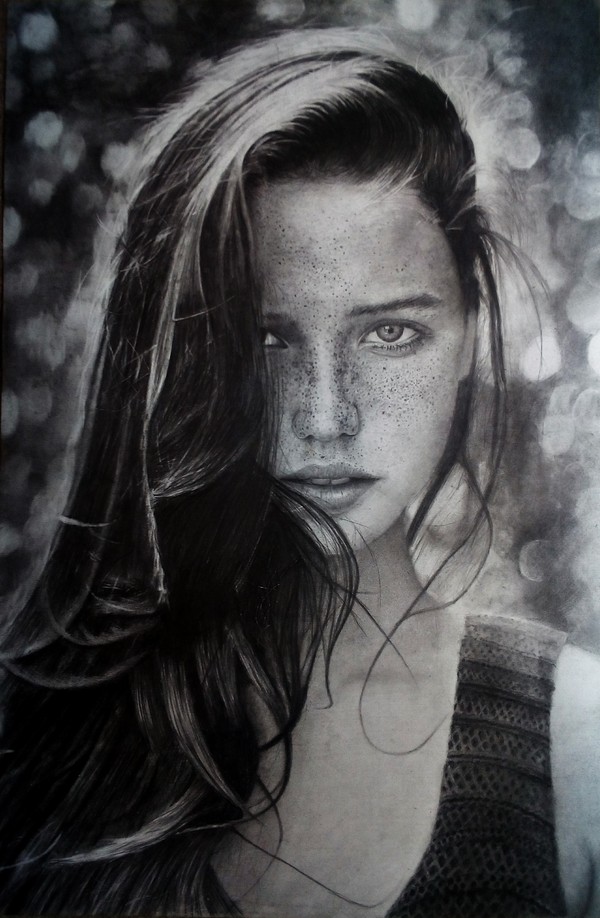 My new drawing #21 - My, Portrait, Drawing