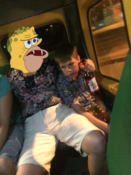 Chot yelled. - SpongeBob, Budweiser, Russians, Minibus, Beer