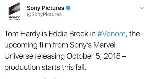 Tom Hardy to play Venom - Marvel, Comics, Tom Hardy