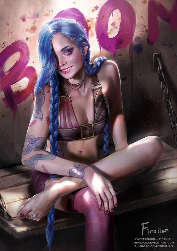 Jinx! by Firolian - League of Legends, MOBA, Арт, Jinx