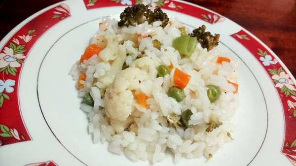 Rice with vegetables in a hurry - Vegetables, My, Useful, Rice