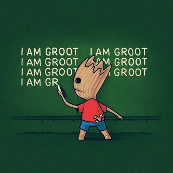 I am Groot - Барт Симпсон, Симпсоны, Не мое, Грут, Стражи Галактики