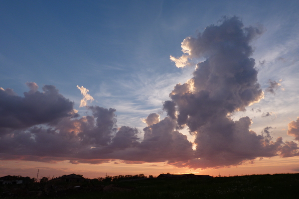 Sunsets - Sky, Beautiful, Sunset, Grass, My, The sun, Longpost