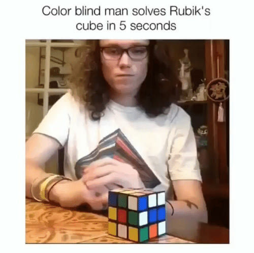 It's simple - Color blind, Rubik's Cube, Mystery, 9GAG