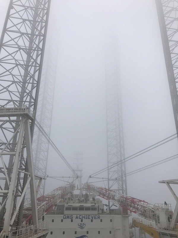 Hedgehog in the fog - My, Sea, Fog, The photo, Heavy lift, Longpost