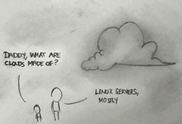 What are clouds made of? - Clouds, Linux, Professional humor