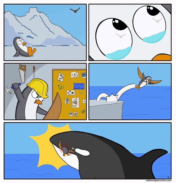 Dream. - , Comics, Dream, Penguins, Killer whale