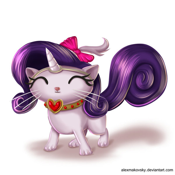 Twilight Spurrkle - My little pony, Rarity, cat, Opalescence