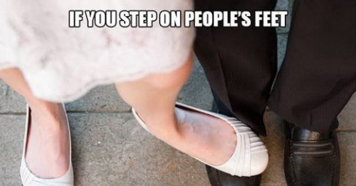 Stepping people. Step on foot. Step on someone. Step on your foot. Stepping on feet.