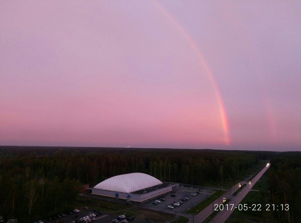 rainbow at sunset - Snezhinsk, Battle of sunsets, Unusual, Rainbow