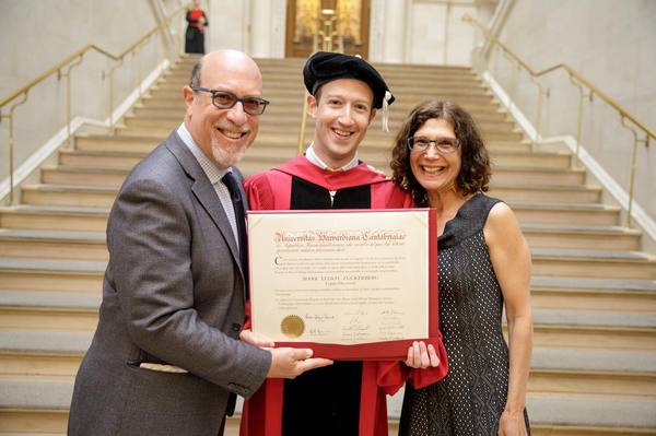 Zuckerberg received a diploma of higher education - Facebook, Diploma, Mark Zuckerberg