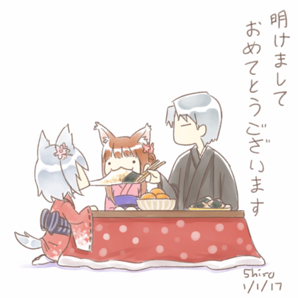 Chibi Horo - Anime art, Anime, , Horo holo, Holo, Kraft lawrence, Touhou, Inubashiri momiji