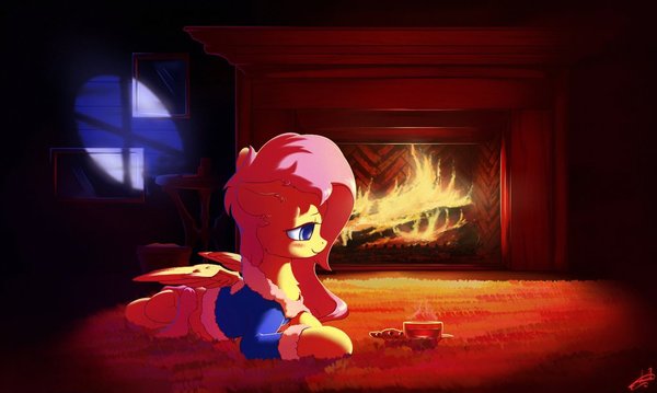 Поздним вечером - My Little Pony, Fluttershy, PonyArt