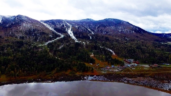 Altai. Manzherok bird's-eye view. - My, Altai, Mountain Altai, Manzherok, Video, Altai Republic