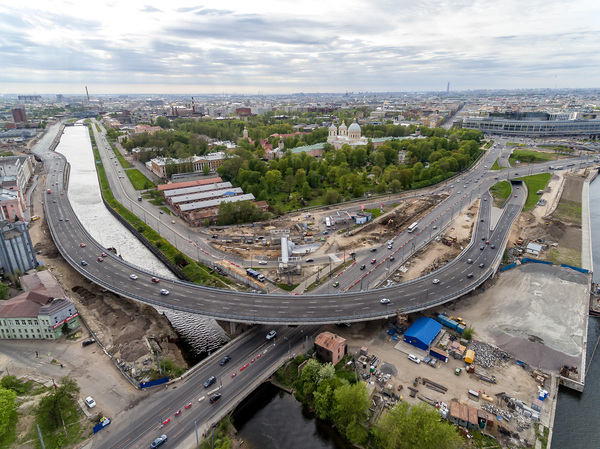 Open junction near the Alexander Nevsky bridge - My, Quadcopter, Saint Petersburg, , , Longpost