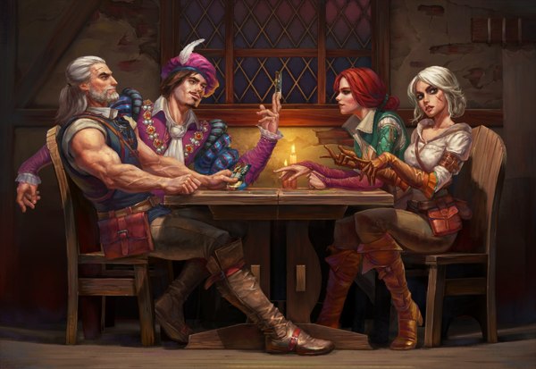 Witcher - Nikita Volobuev, Triss Merigold, Yennefer, Gwent, Ciri, Buttercup, Witcher, Art