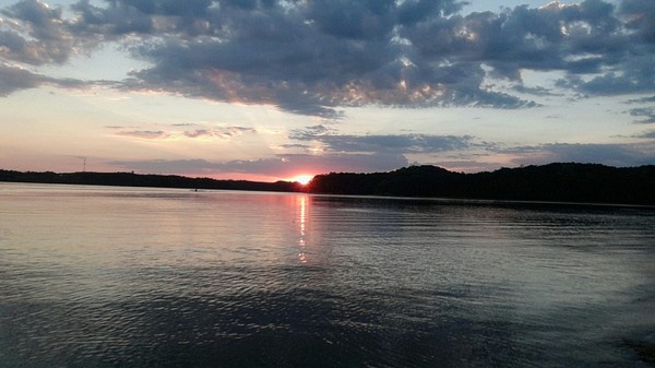 Sunset while swimming - Lake, Sunset, Battle of sunsets