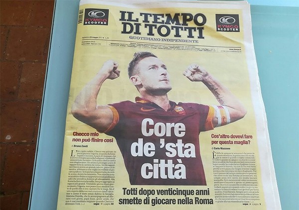 Totti ended his career - Rome worships the emperor - Sport, Football, Rome, novel, Francesco Totti, Longpost