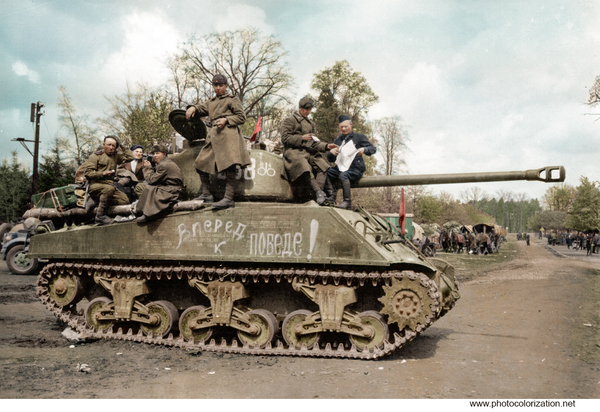 My coloration - My, Colorization, Tanks, The Great Patriotic War, Sherman