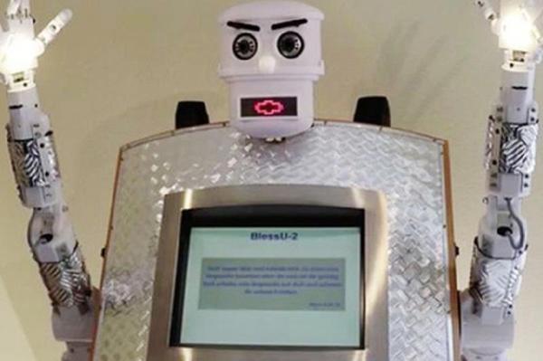 In the German city of Wittenberg, a robot priest has appeared who blesses and reads the Bible. - Religion, Science and religion, Science and technology, Futurama, Future, Germany