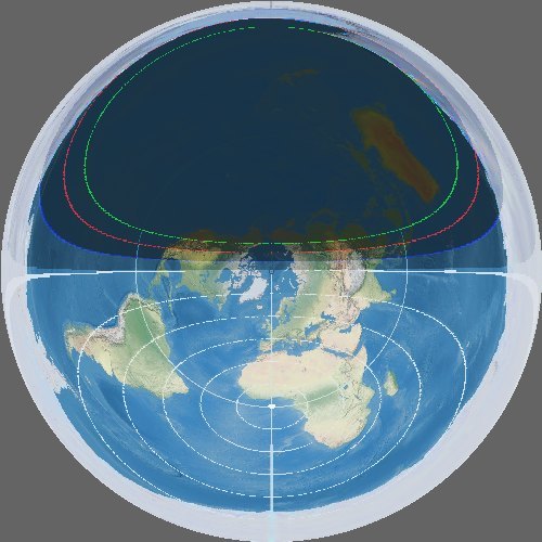 Contours of the height of the sun in different projections, or Where to send a flat earther, if you come across such - My, The sun, Flat land, Educational program, Planet Earth, Longpost