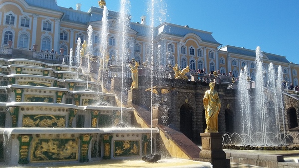 Fountains of Peterhof opening - My, Fountain, Opening